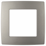 Рамка для розеток и выключателей ЭРА Серия 12 12-5001-16 на 1 пост, титан Рамка для розеток и выключателей ЭРА Серия 12 12-5001-16 на 1 пост, титан