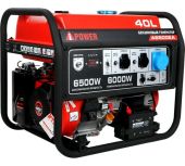 Бензиновый генератор 6,5 кВт, 220В A6500EA, стартер руч/эл. A-I power Бензиновый генератор 6,5 кВт, 220В A6500EA, стартер руч/эл. A-I power