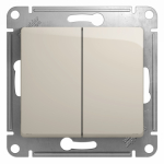 Выключатель 2кл прох с/у молочный механизм Glossa Systeme Electric (1/20) Выключатель 2кл прох с/у молочный механизм Glossa Systeme Electric (1/20)