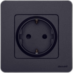 Розетка 1гн с З/К шторки с/у антрацит механизм 16А INSPIRIA Legrand (1/10/100)