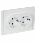 Розетка 2гн с З/К шторки с/у белый безвинт.клем 16А FP223 FORTE&PIANO IEK (1/10/100)