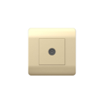 (NEW3-E) Розетка антенная одиночная TV коннектор, шампань CHINT (1)