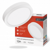 Панель светодиод круглая NRLP-VC 15Вт 6500К 1200Лм 170мм белая IP40 IN HOME(1/30) Панель светодиод круглая NRLP-VC 15Вт 6500К 1200Лм 170мм белая IP40 IN HOME(1/30)