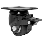 Ролик с тормозом D50 мм стат. нагрузка 300 кг черный Ролик с тормозом D50 мм стат. нагрузка 300 кг черный