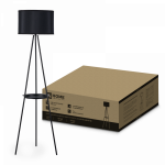 Светильник напольный под лампу ТНО 04ПВ-Е27-BB 230В полка, черный абажур, черная тренога IN HOME Светильник напольный под лампу ТНО 04ПВ-Е27-BB 230В полка, черный абажур, черная тренога IN HOME