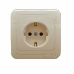 Розетка 1гн с З/К с/у крем керамика 16А Mimoza Makel (1/12/120)