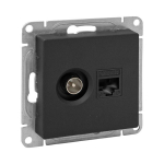 Розетка 2гн комп+ТВ RJ45+TV с/у чёрный механизм кат.5е Эпика EKF (1/10/120) Розетка 2гн комп+ТВ RJ45+TV с/у чёрный механизм кат.5е Эпика EKF (1/10/120)