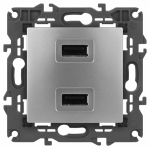 14-4110-03 Эл/ус ЭРА Устройство зарядное USB, 230В/5В-2100мА, IP20, Эра Elegance, алюминий 14-4110-03 Эл/ус ЭРА Устройство зарядное USB, 230В/5В-2100мА, IP20, Эра Elegance, алюминий