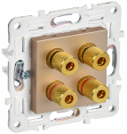 Розетка аудио 4гн с/у песочный механизм SK-A01Sa SKANDY IEK (1/10/100)