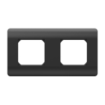 (NEW3-E) Рамка 2-ая, универсальная, черный CHINT (1)
