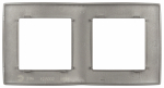 Рамка для розеток и выключателей ЭРА Серия 12 12-5002-16 на 2 поста, титан Рамка для розеток и выключателей ЭРА Серия 12 12-5002-16 на 2 поста, титан