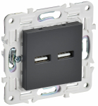 Розетка 2гн USB+USB A+A с/у титан механизм 3,1А SK-R15T SKANDY IEK (1/10/100)