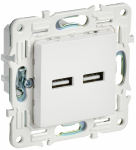 Розетка 2гн USB+USB A+A с/у белый арктический механизм 3,1А SK-R15W SKANDY IEK (1/10/100)