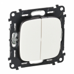 Выключатель 2кл с/у белый механизм Valena ALLURE Legrand (1/15) Выключатель 2кл с/у белый механизм Valena ALLURE Legrand (1/15)