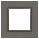 Рамка для розеток и выключателей ЭРА Elegance 14-5201-16 на 1 пост, металл, титан