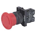 Кнопка управления "Грибок" Φ30мм фиксацией NP2-ES442 без подсветки красная 1НЗ, IP40  CHINT (1)