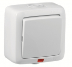 Переключатель 1-клавиш. с подсветкой LED в сборе 16А 250В о/у бежевый глянц. IP44 HEGEL Переключатель 1-клавиш. с подсветкой LED в сборе 16А 250В о/у бежевый глянц. IP44 HEGEL