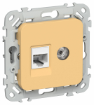 FLITE Роз. 2-я RJ45/TV кат.5Е UTP РКТВ5е-2-0-ФлЗ зол. IEK FLITE Роз. 2-я RJ45/TV кат.5Е UTP РКТВ5е-2-0-ФлЗ зол. IEK