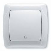 Кнопка звонка 1гн о/у бел IP20 (1/12)