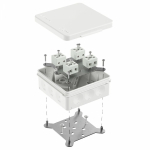 Коробка огнестойкая для о/п двухкомпонентная 60-0303-FR6.0-8 Е15-Е120 RAL9003 100х100х40 (16 шт/кор) Промрукав