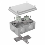 Коробка огнестойкая для о/п 40-0340-FR10.0-4 Е15-Е120 RAL7035 120х80х50 (20 шт/кор) Промрукав