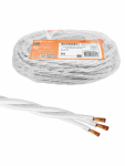 Ретро провод "Эко" 3х1,5 витой ГОСТ белый (10м) TDM Ретро провод "Эко" 3х1,5 витой ГОСТ белый (10м) TDM