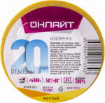 Изолента ОНЛАЙТ 71 679 OIT-B15-20/Y желтая
