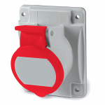 Розетка панельная с наклоном IP44 16А 3P+E 400В. Пружинныйзажим. Розетка панельная с наклоном IP44 16А 3P+E 400В. Пружинныйзажим.