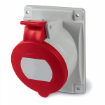 Розетка панельная с наклоном IP44 32А 3P+E 400В. Пружинныйзажим. Розетка панельная с наклоном IP44 32А 3P+E 400В. Пружинныйзажим.