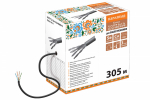 Кабель витая пара народный U/UTP Cat 5e 4х2х24AWG (305м) PE, чёрный Кабель витая пара народный U/UTP Cat 5e 4х2х24AWG (305м) PE, чёрный
