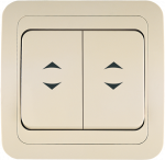 Выключатель 2кл прох с/у крем Mimoza Makel (1/12/120)