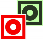 Знак F 10 "Кнопка включения установок (систем) пожарной автоматики" 200х200 мм, пленка самоклеящаяся с фотолюминесцентным покрытием ГОСТ Р 12.4.026-20