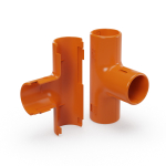 Тройник разборный оранжевый d20 мм (5шт/400шт уп/кор) Промрукав Тройник разборный оранжевый d20 мм (5шт/400шт уп/кор) Промрукав