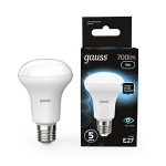 Лампа светодиод 9Вт зерк R63 4100К 700Лм E27 матовая Gauss Black (1/10/50)