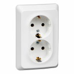 Розетка 2гн с З/К с/у белый 16А Этюд Systeme Electric Розетка 2гн с З/К с/у белый 16А Этюд Systeme Electric