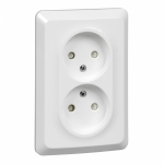 Розетка 2гн без З/К шторки с/у белый 16А Этюд Systeme Electric Розетка 2гн без З/К шторки с/у белый 16А Этюд Systeme Electric