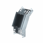 Угол д/листового кабель.лотка 45° вертикально ниспадающий (внешний) без соединит. разъема нержавеющая сталь серый ПРОМРУКАВ