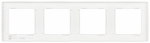 Рамка для розеток и выключателей ЭРА Серия 12 12-5004-01М на 4 поста, белый матовый Рамка для розеток и выключателей ЭРА Серия 12 12-5004-01М на 4 поста, белый матовый