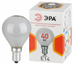 Лампочка ЭРА P45 40Вт Е14 / E14 230В шар матовый (КНР)