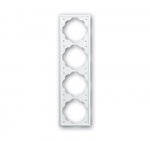 Рамка 4-пост. цвет белый Альпийский белый глянцевый, пластик горизонт. и вертик., IP20 Impuls ABB Рамка 4-пост. цвет белый Альпийский белый глянцевый, пластик горизонт. и вертик., IP20 Impuls ABB