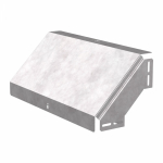 Угол д/листового кабель.лотка 90° вертикально ниспадающий без соединит. разъема сталь светло-серый ПРОМРУКАВ