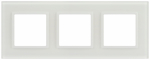 Рамка для розеток и выключателей ЭРА Elegance 14-5103-01М на 3 поста, стекло, белый матовый+бел.