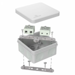 Коробка огнестойкая для о/п двухкомпонентная 60-0210-FR10.0-4 Е15-Е120 RAL7035 80х80х40 Промрукав