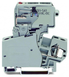 Клемма с плавкой вставкой 1ур. ячейка 10мм на DIN-рейку 10А 0.08-4мм² поворот. держатель, с LED Wago _