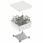 Коробка огнестойкая разветвительная для о/п двухкомпонентная 60-0303-FR6.0-4-4-Р Е15-Е60 RAL9003 100х100х40 (16 шт/кор) Промрукав