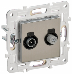 SKANDY Роз. двойная TV+SAT SK-A13N никель IEK