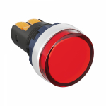 Лампа индикаторная в сборе 1 источник света красная круглая линза, плоская 220В AC/DC d22.2мм СВЕТОДИОД. (LED) IP68 DKC Mitra