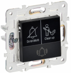 SKANDY Кнопка звонка с инд. отел. 10А SK-V17Bl черн. IEK