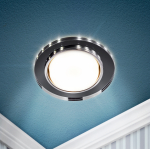 Светильник встраив под лампу GX53 черный со светодиодной подсветкой DK LD51 BK ЭРА (1/50)