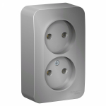 Розетка 2гн без З/К о/у алюминий 16А IP20 Blanca Schneider Electric Розетка 2гн без З/К о/у алюминий 16А IP20 Blanca Schneider Electric
